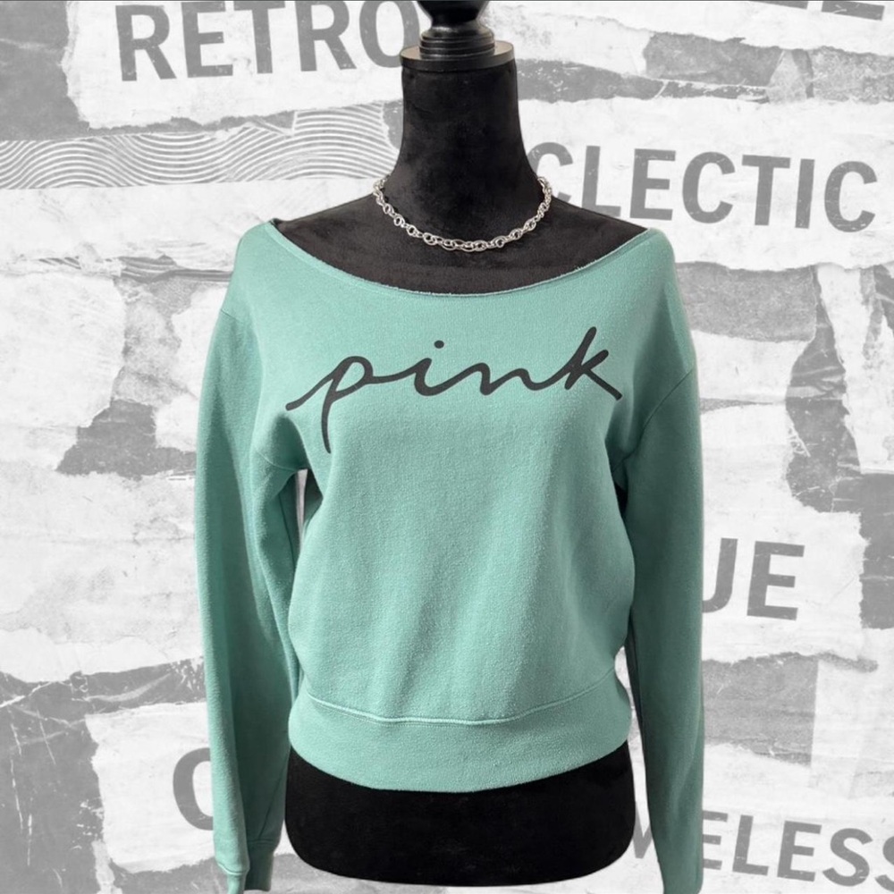 PINK Victoria's Secret Light Green Sweatshirt